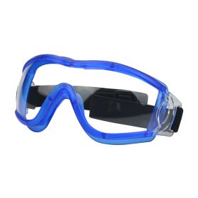 Pet Glasses Dog Outdoor Windproof Sand-proof UV Goggles Medium Large Dog HD Colorful Glasses (Option: Blue Frame Transparent)
