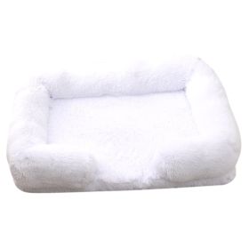 Doghouse Cathouse Plush Round Pet Bed (Option: M27 White-M Contains Inner Sleeve)
