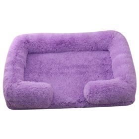 Doghouse Cathouse Plush Round Pet Bed (Option: M27 Purple-XL Contains Inner Sleeve)