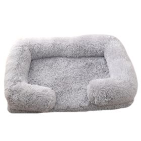 Doghouse Cathouse Plush Round Pet Bed (Option: M27 Light Gray-XXL Contains Inner Sleeve)